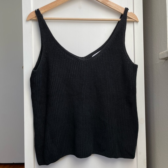 Amazon The Drop Black Knit Tank! Sweater Tank Oversized - Picture 1 of 6